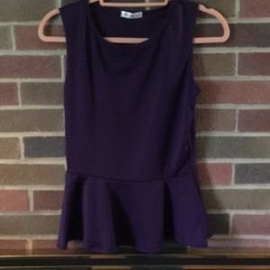 Purple Peplum top women’s size M
